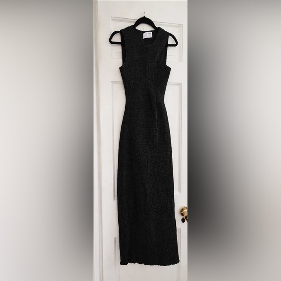 La Ligne Dresses & Skirts - La Ligne Shirred black cotton-twill midi dress